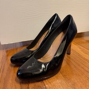 Clarks Patent Leather Black Women's Heels